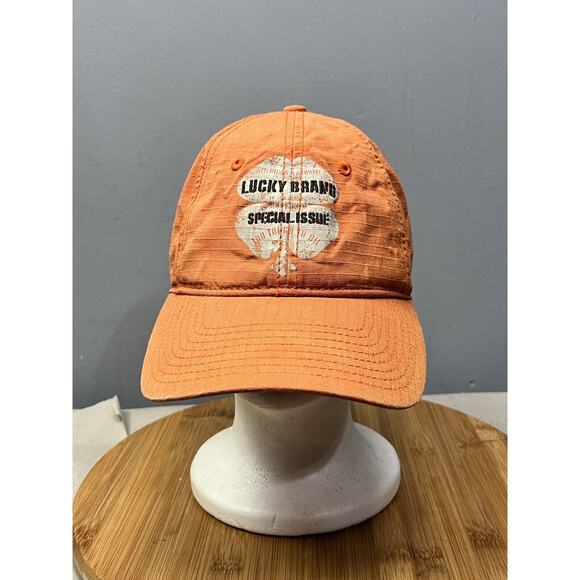 Lucky Brand rip stop hat Womens adjustable Special Issue 4 Leaf Clover Strapback - Picture 1 of 7